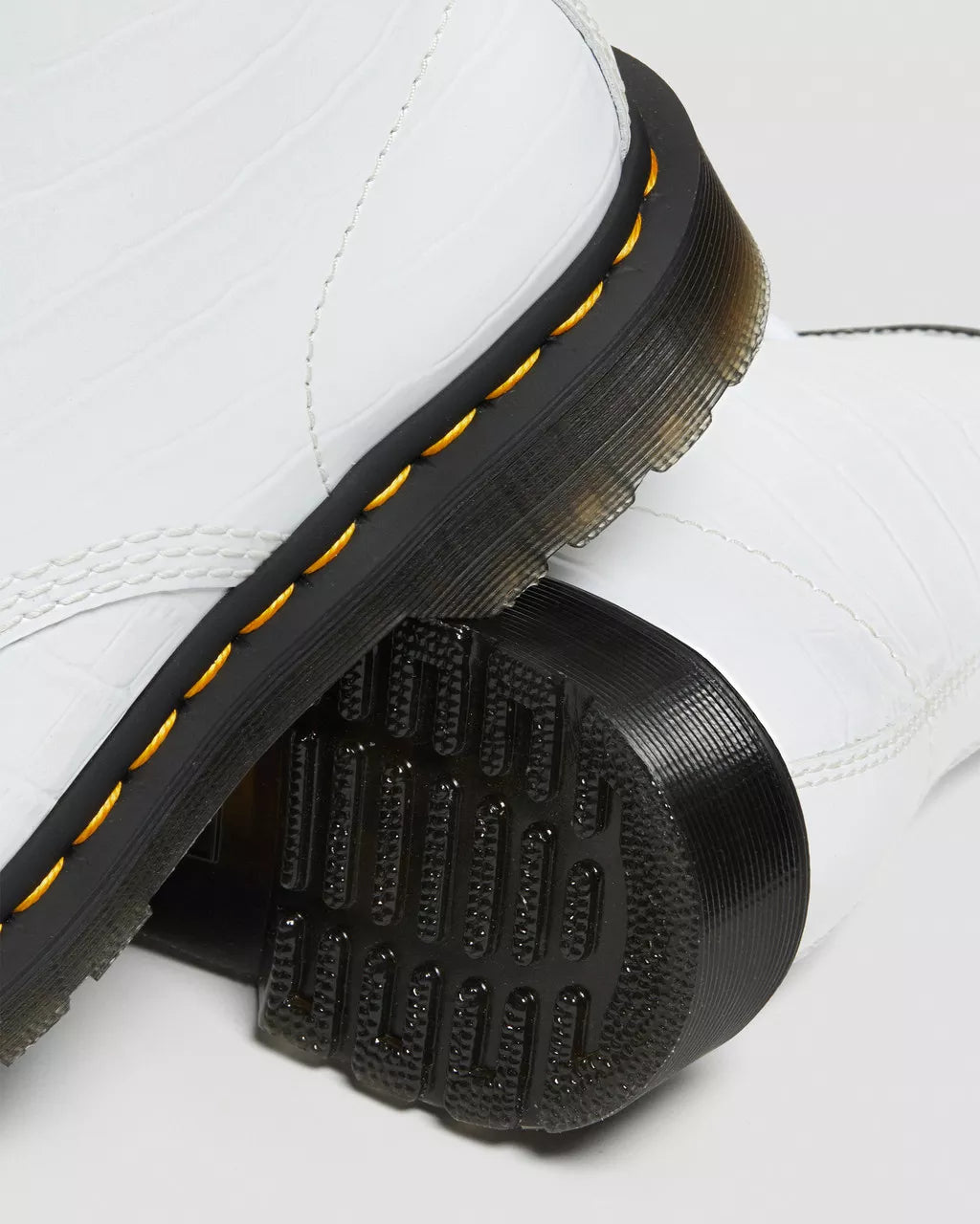 DR. MARTENS - Bottines 1460 CROC - Blanc vernies