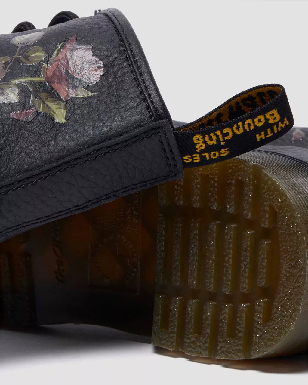 DR. MARTENS - Bottines 1460 DECAYED ROSES - Cuir - Noir