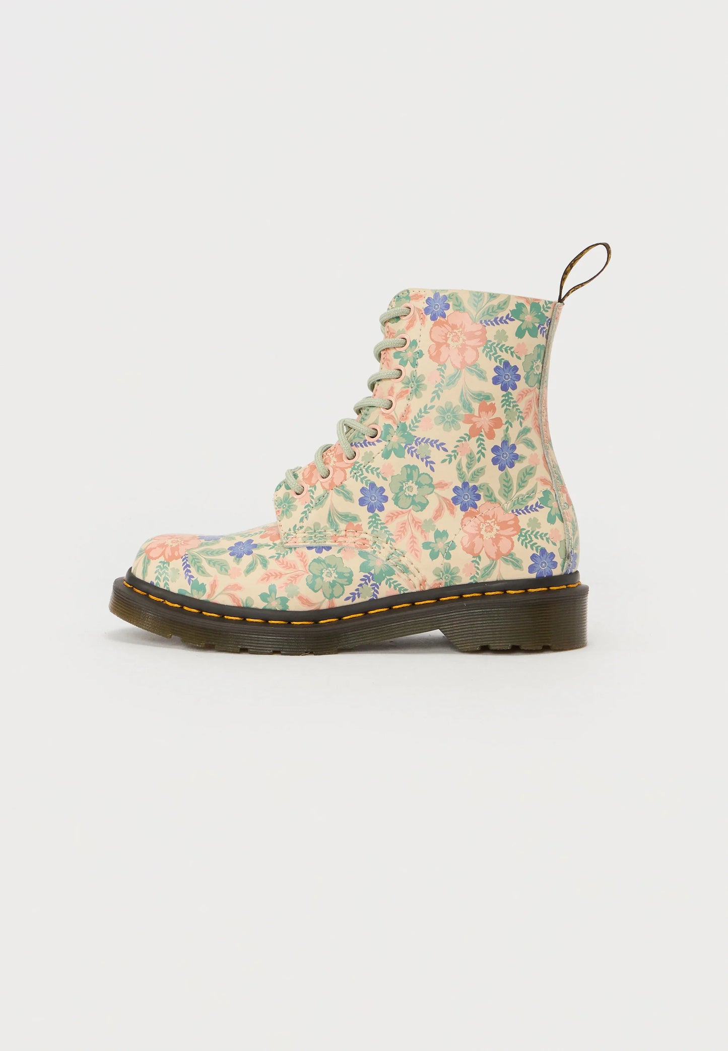 DR. MARTENS - Bottines 1460 FLORAL CLOUD - Crème multi