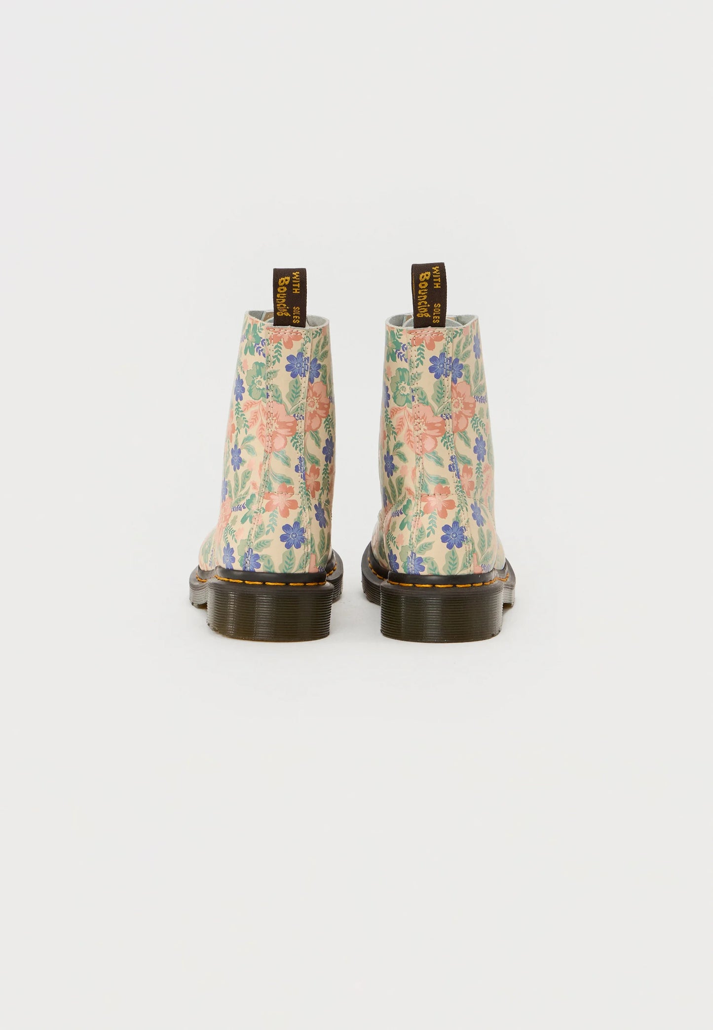 DR. MARTENS - Bottines 1460 FLORAL CLOUD - Crème multi