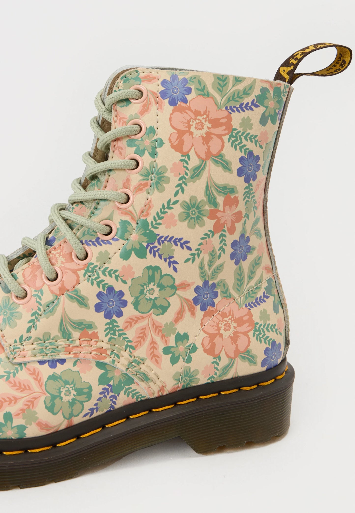 DR. MARTENS - Bottines 1460 FLORAL CLOUD - Crème multi