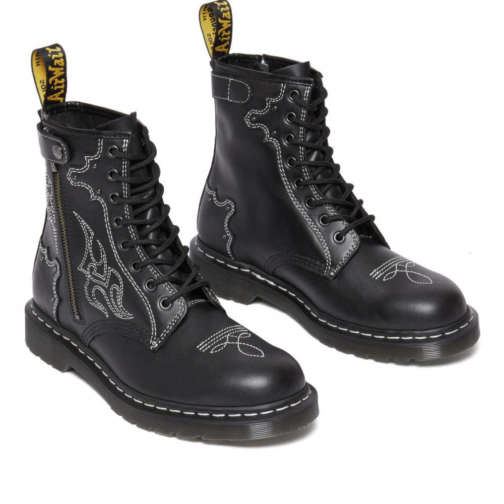 DR. MARTENS - Bottines1460 GA - Cuir - Noir