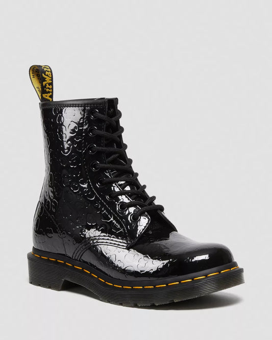 DR. MARTENS - Bottines 1460 LEOPARD  - Noir verni