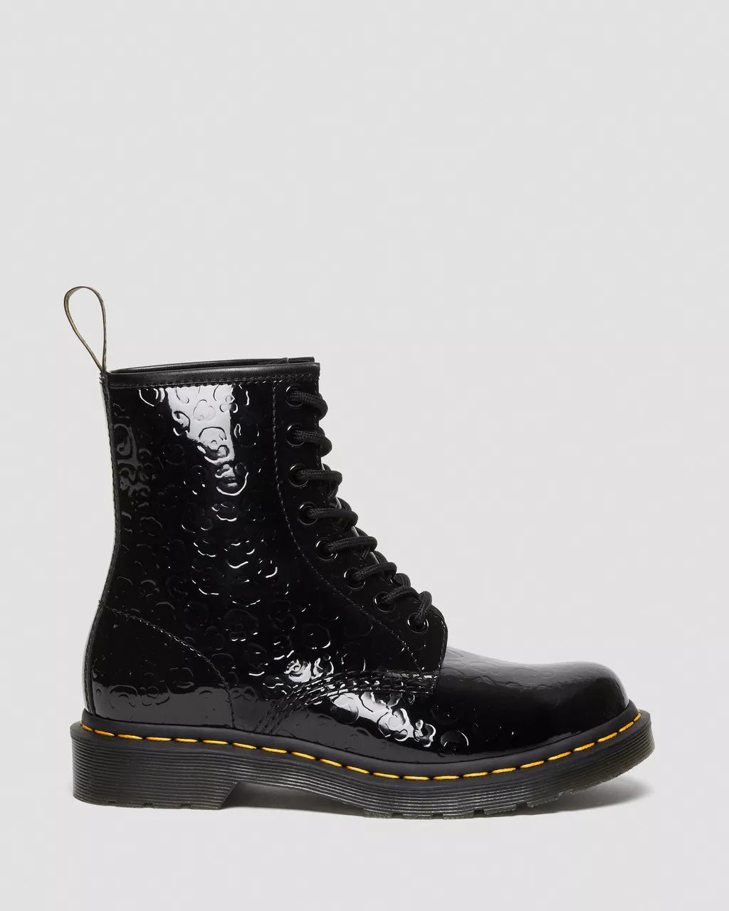 DR. MARTENS - Bottines 1460 LEOPARD  - Noir verni