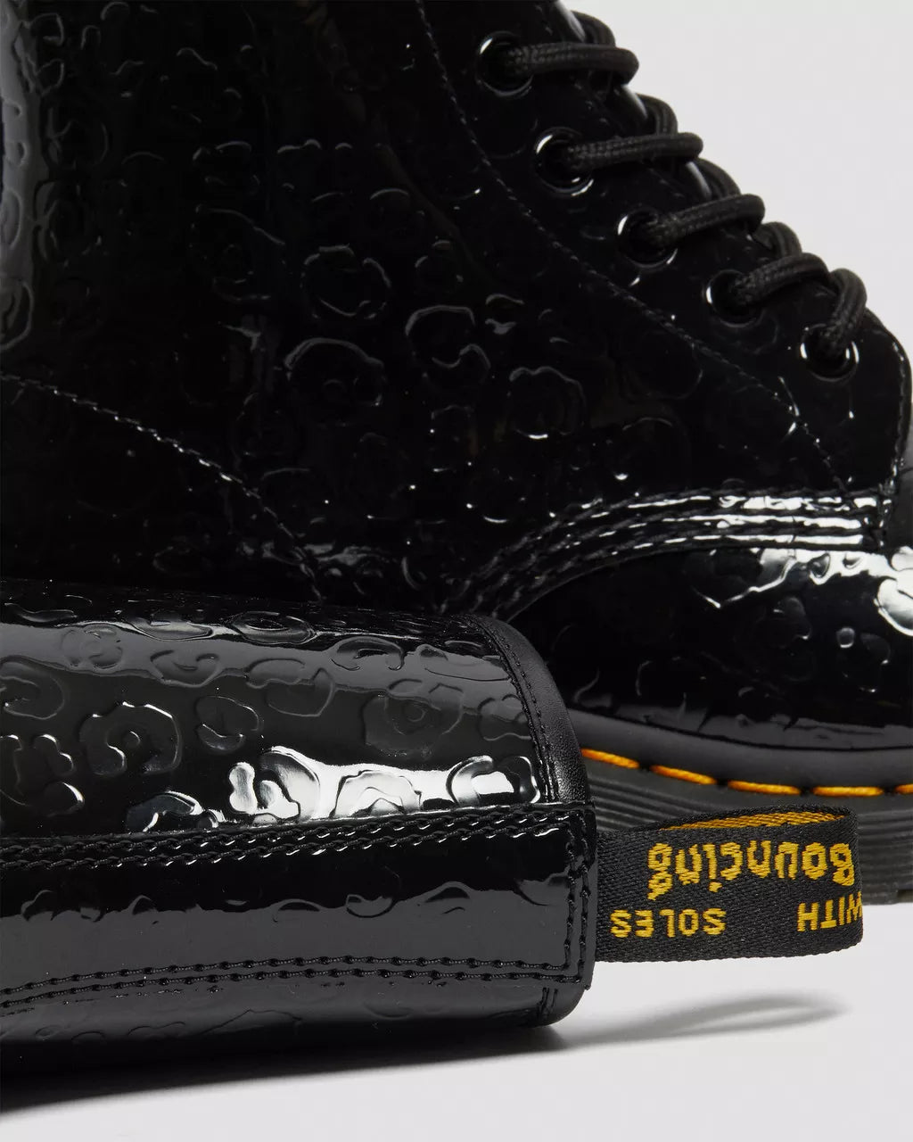 DR. MARTENS - Bottines 1460 LEOPARD  - Noir verni