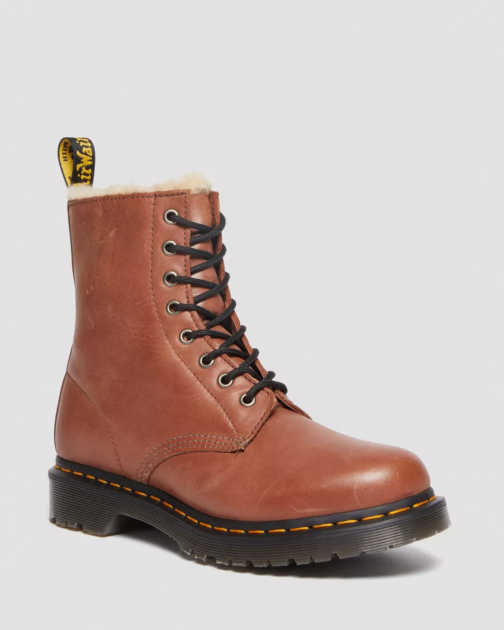 DR. MARTENS - Bottines 1460 SERENA - Cuir - Camel