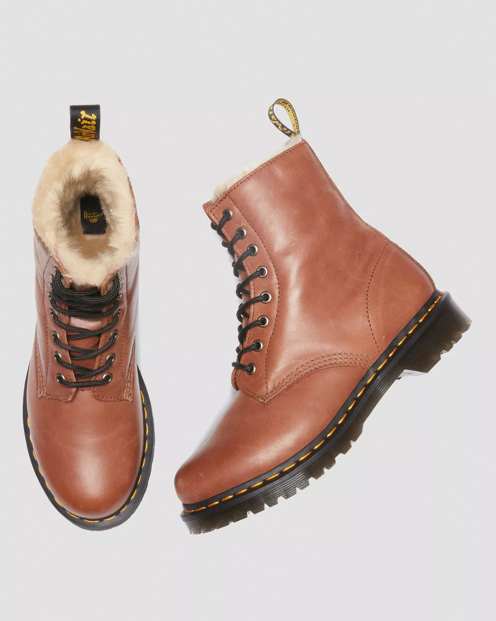 DR. MARTENS - Bottines 1460 SERENA - Cuir - Camel