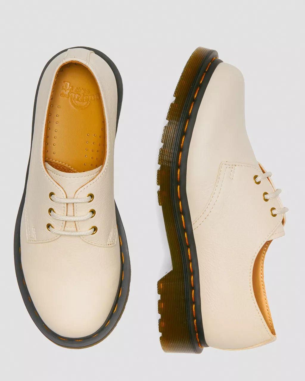 DR. MARTENS - Chaussures à lacets 1461 W VIRGINIA - Beige
