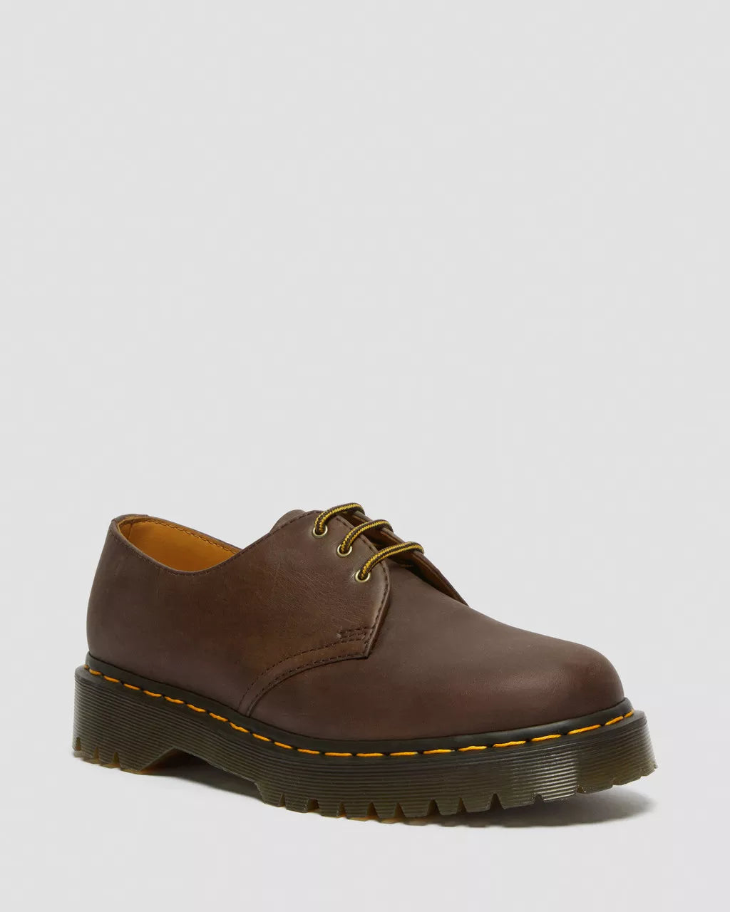 DR. MARTENS - Chaussures à lacets 1461 BEX Crazy Horse - Marron