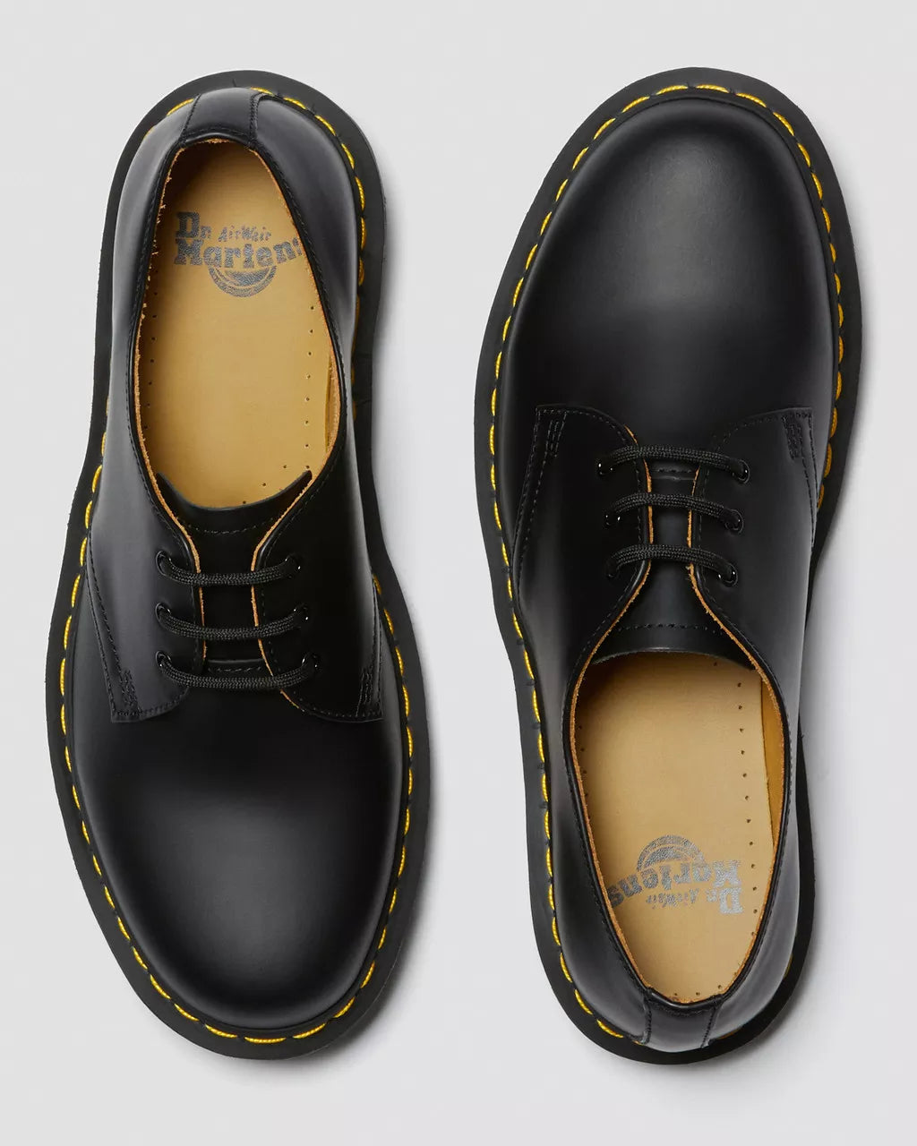 DR. MARTENS - Chaussures à lacets 1461 BSM R - Cuir smooth - Noir