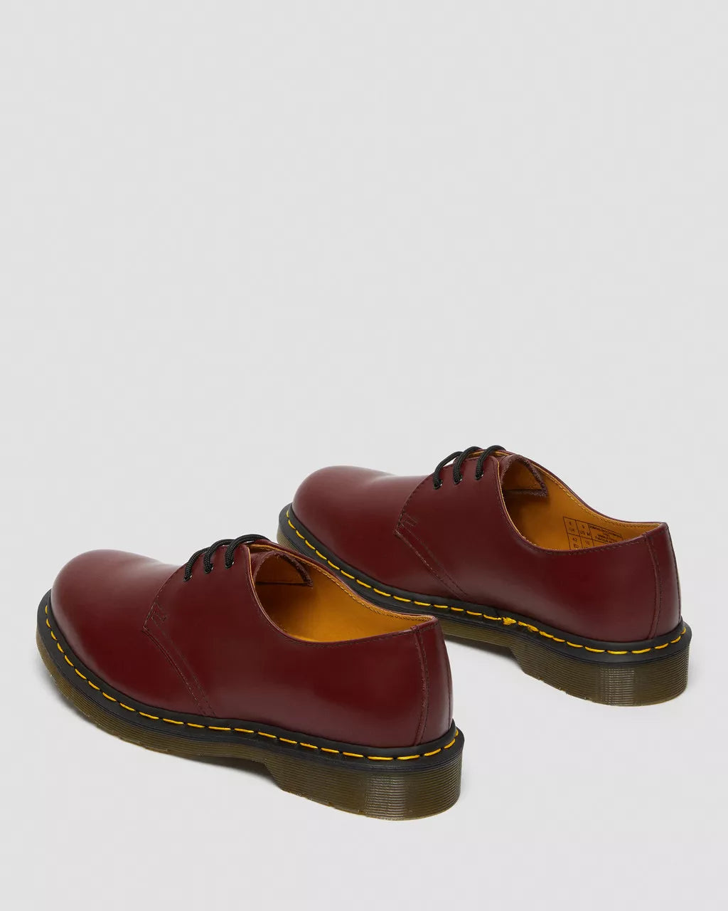 DR. MARTENS - Chaussures à lacets 1461 BSM - Cuir smooth - Rouge cerise