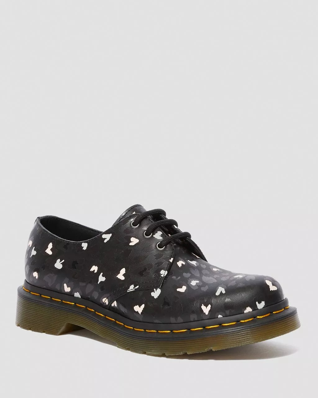 DR. MARTENS - Chaussures à lacets 1461 CUSTOM HEARTS - Noir