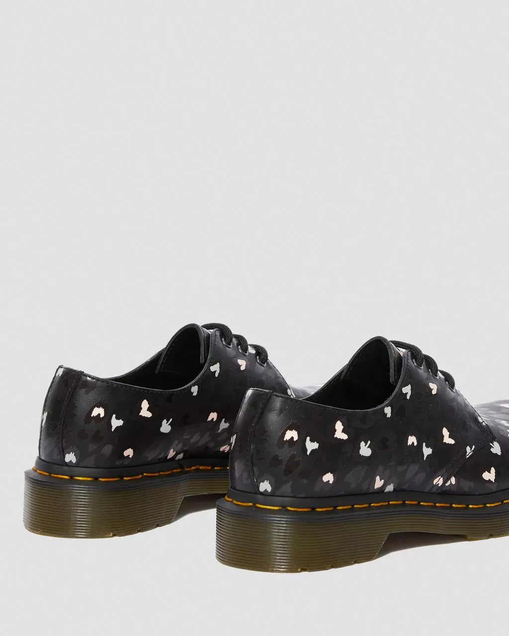 DR. MARTENS - Chaussures à lacets 1461 CUSTOM HEARTS - Noir