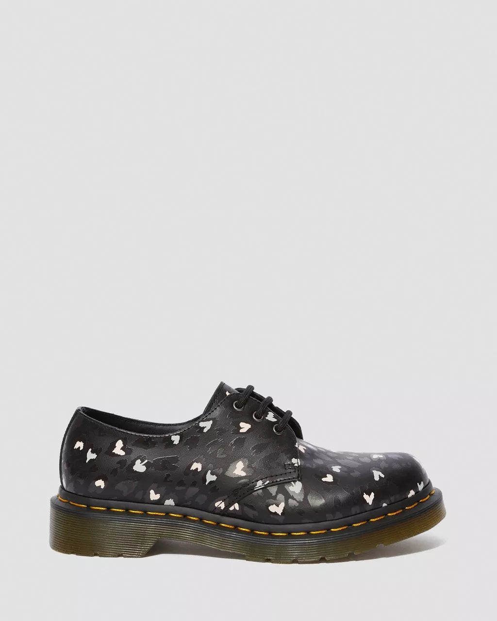 DR. MARTENS - Chaussures à lacets 1461 CUSTOM HEARTS - Noir