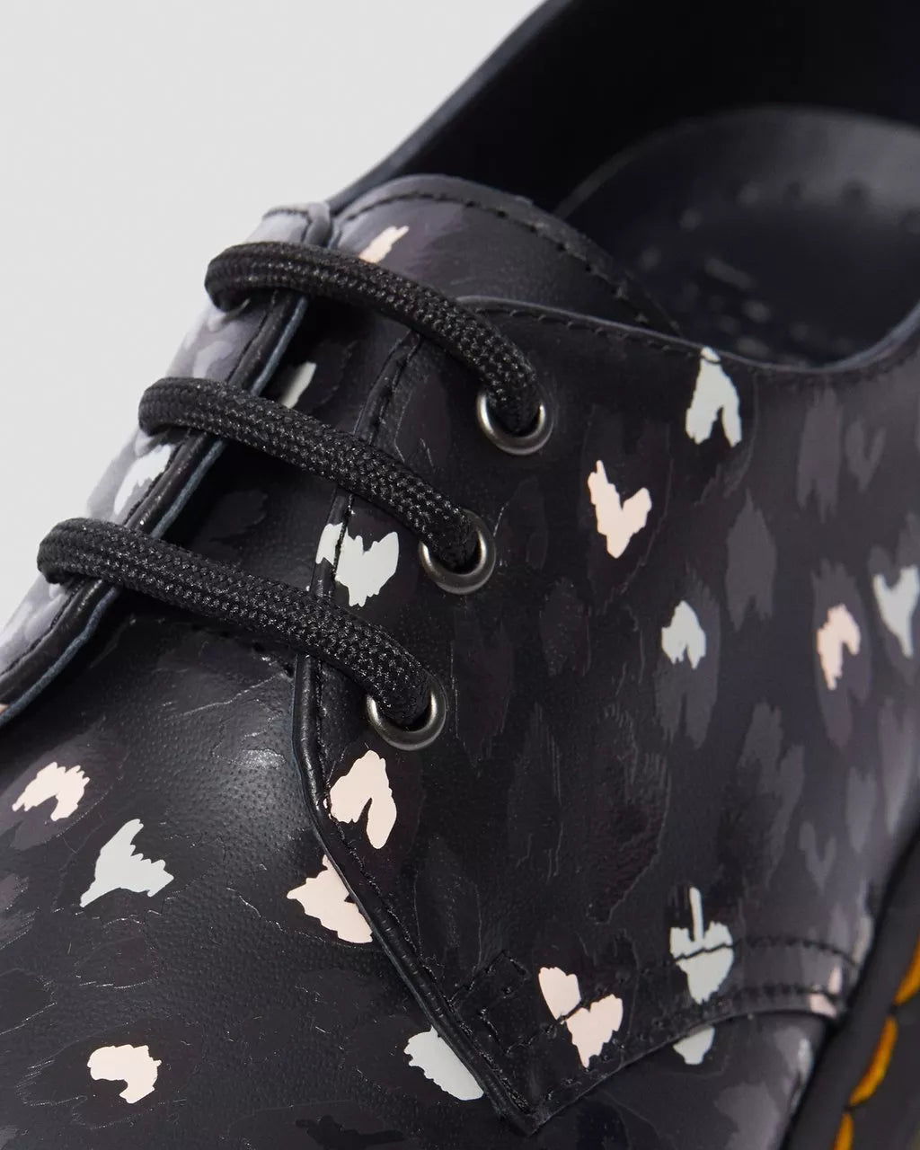 DR. MARTENS - Chaussures à lacets 1461 CUSTOM HEARTS - Noir