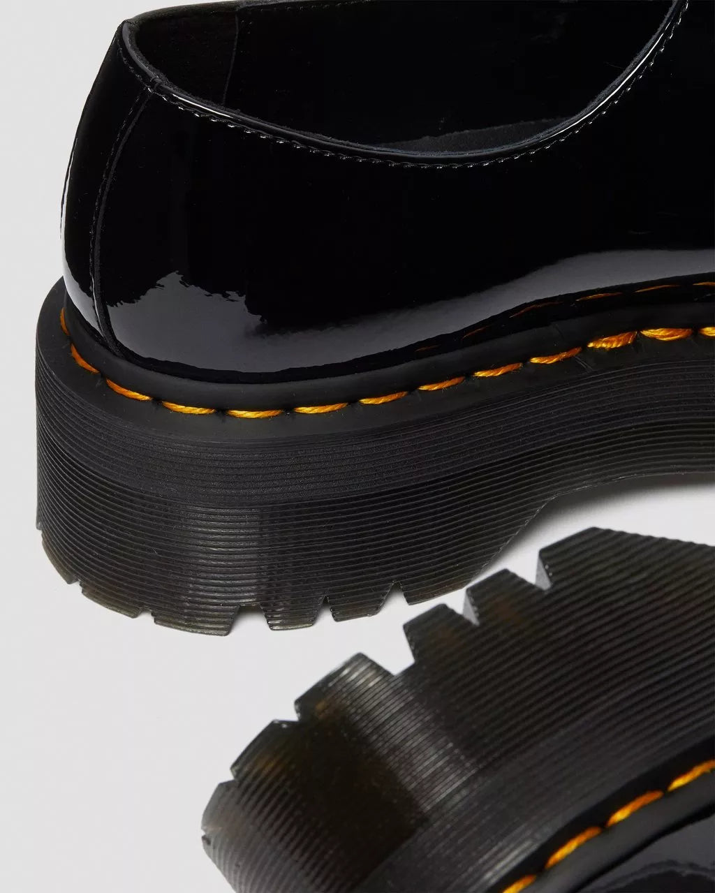 DR. MARTENS - Chaussures à lacets 1461 QUAD - Noir verni