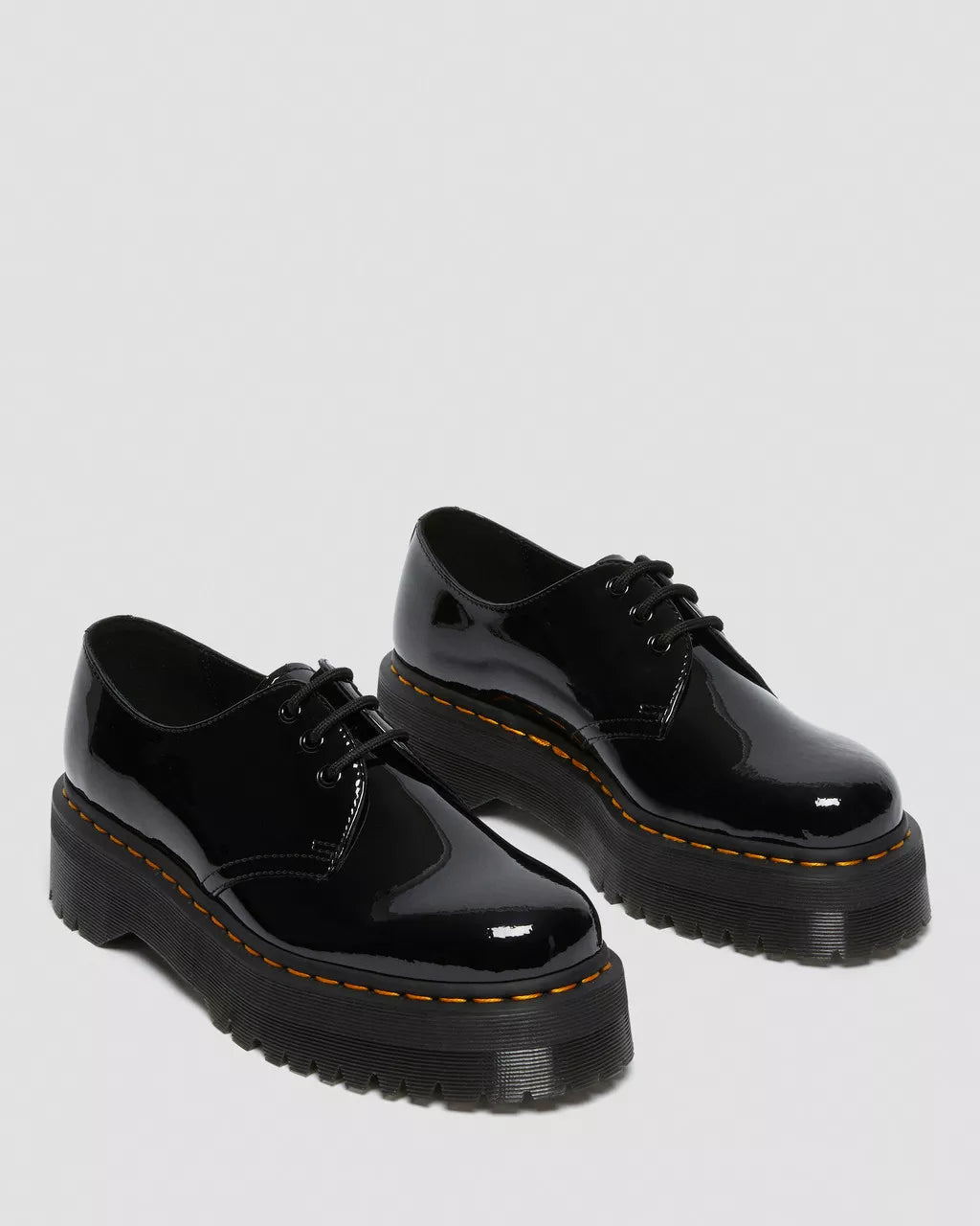 DR. MARTENS - Chaussures à lacets 1461 QUAD - Noir verni