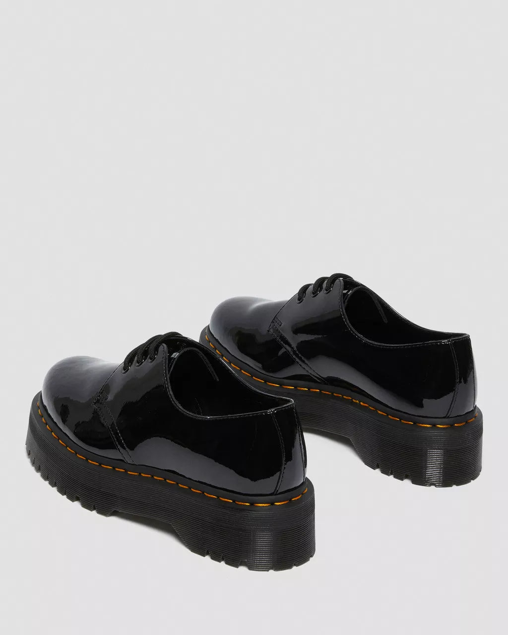 DR. MARTENS - Chaussures à lacets 1461 QUAD - Noir verni