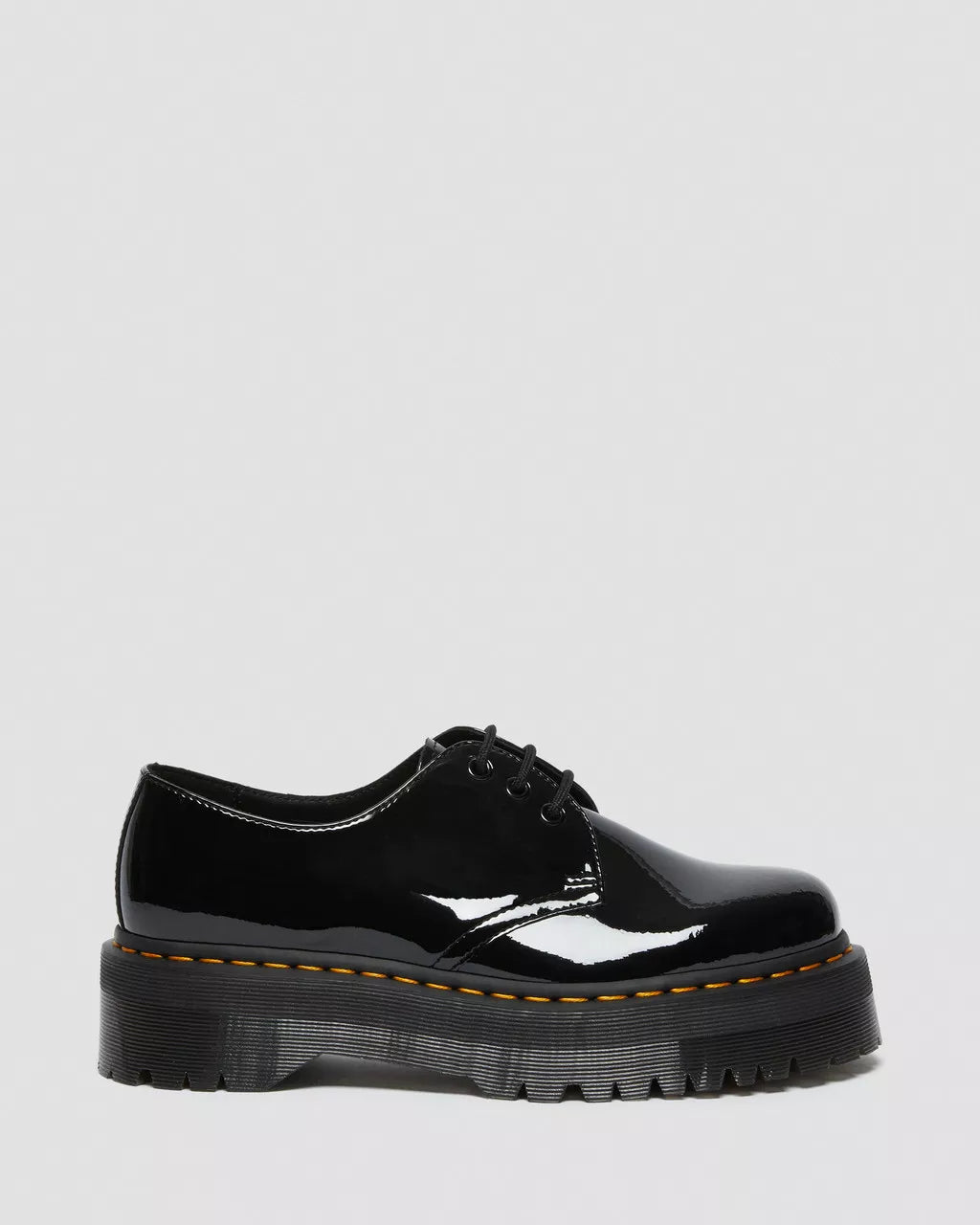 DR. MARTENS - Chaussures à lacets 1461 QUAD - Noir verni