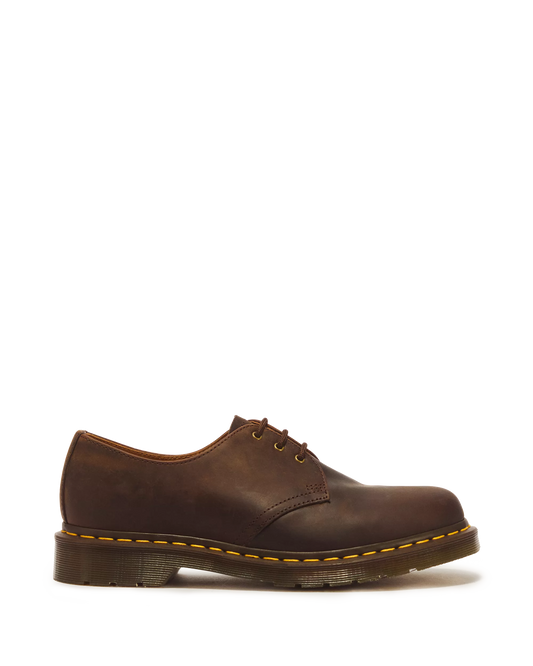 DR. MARTENS - Chaussures à lacet 1461 CRAZY HORSE - Marron Gaucho