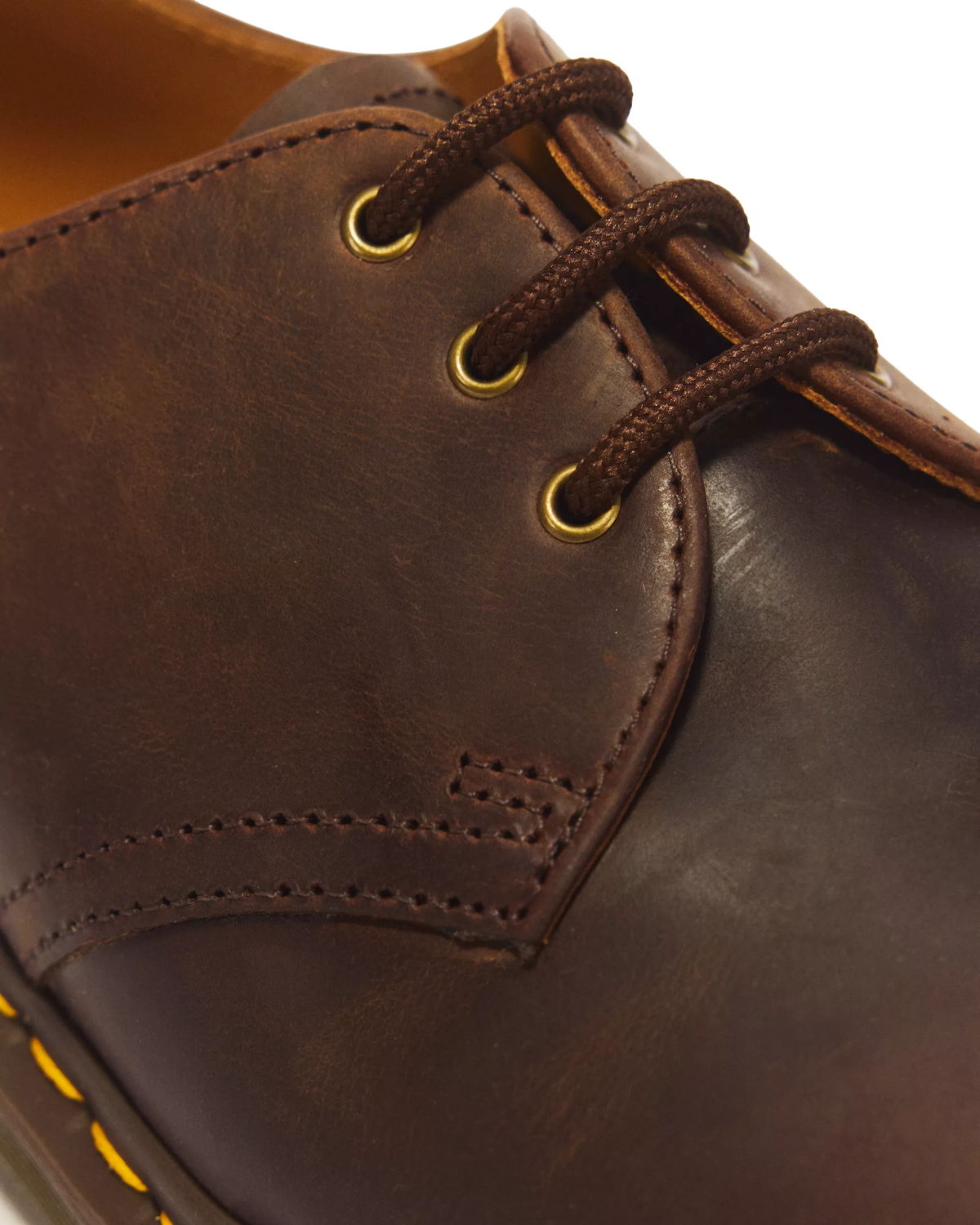 DR. MARTENS - Chaussures à lacet 1461 CRAZY HORSE - Marron Gaucho
