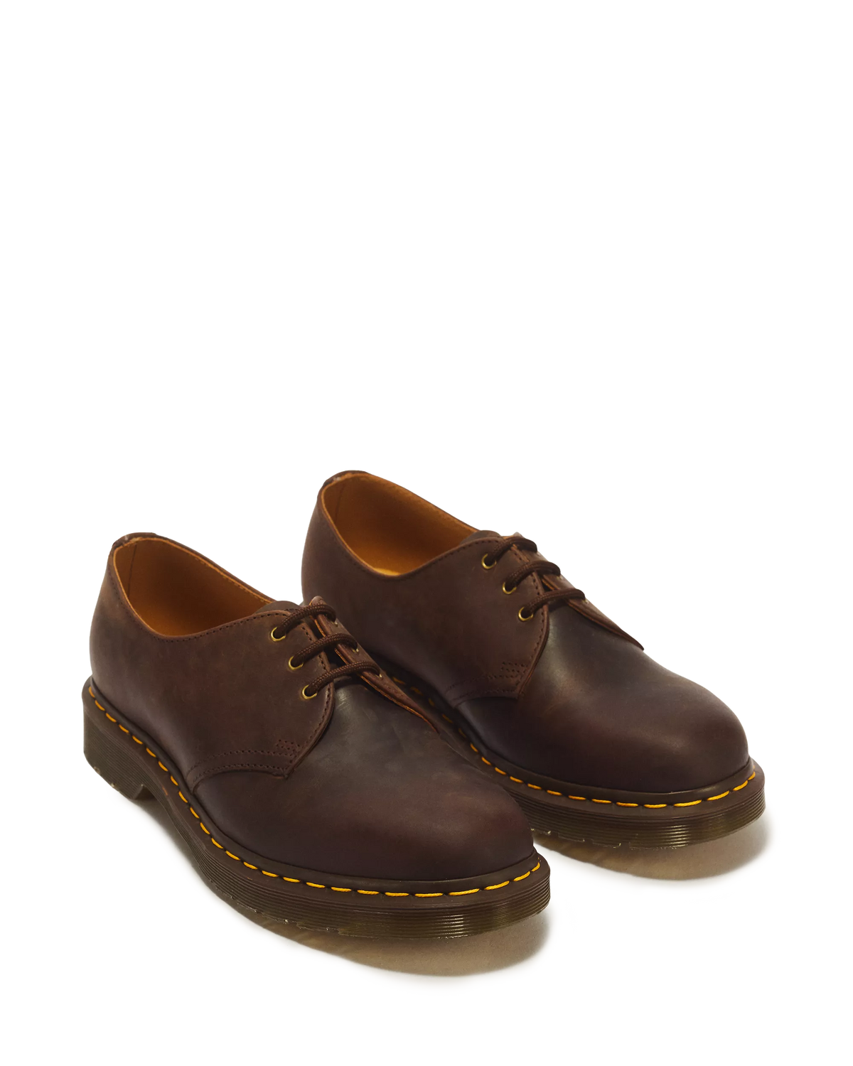 DR. MARTENS - Chaussures à lacet 1461 CRAZY HORSE - Marron Gaucho
