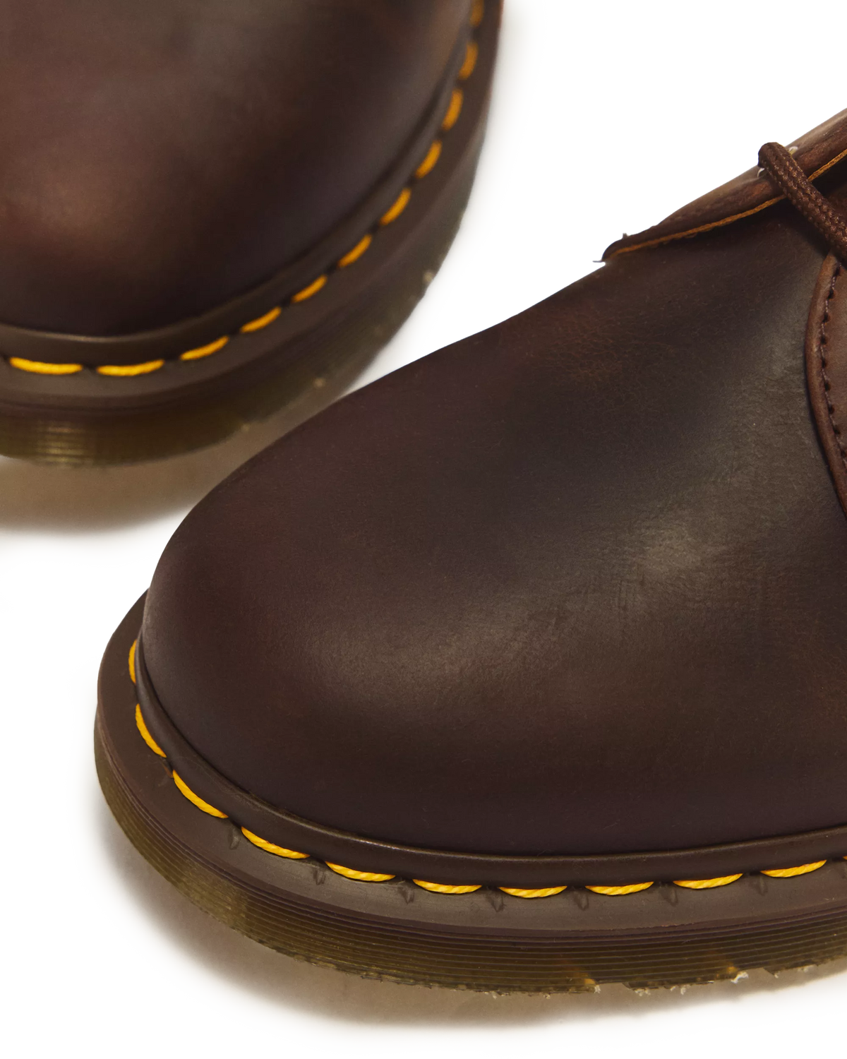 DR. MARTENS - Chaussures à lacet 1461 CRAZY HORSE - Marron Gaucho
