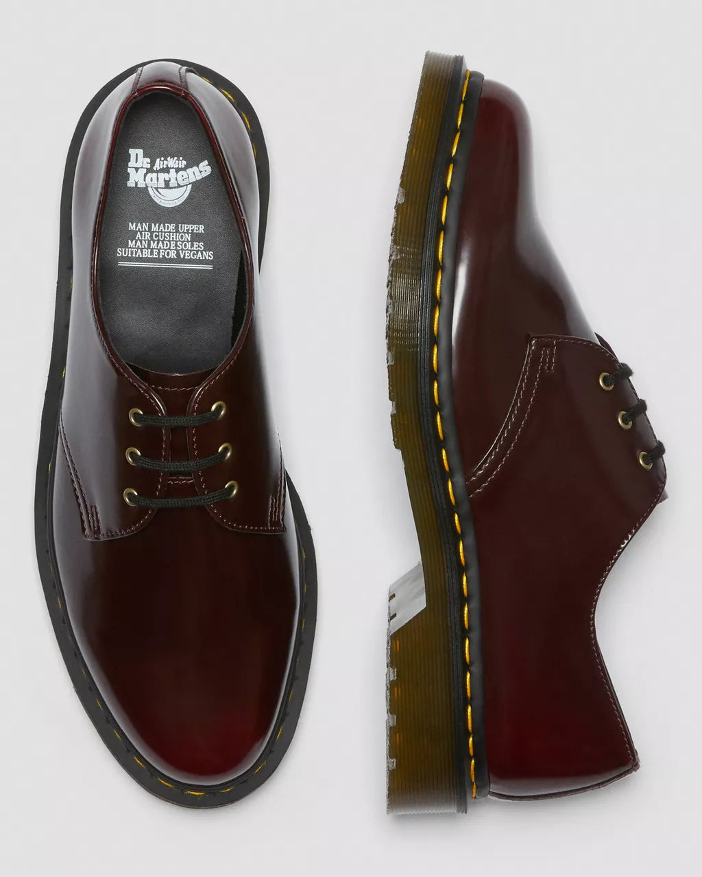 DR. MARTENS - Chaussures à lacets 1461 Z VEGAN - Rouge cerise