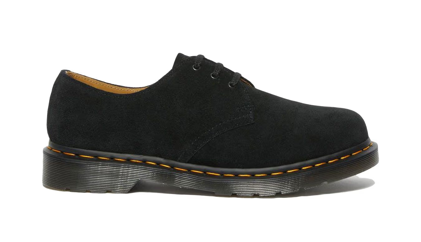 DR. MARTENS - Chaussures à lacets 1461 SUEDE - Noir
