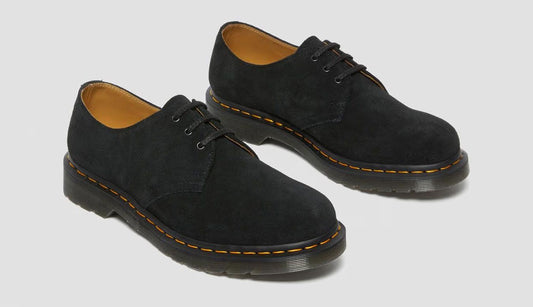 DR. MARTENS - Chaussures à lacets 1461 SUEDE - Noir