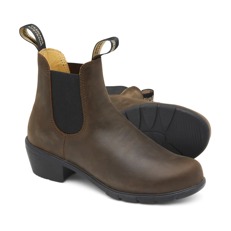 BLUNDSTONE - Boots Chelsea 1673 HEEL - Marron antique
