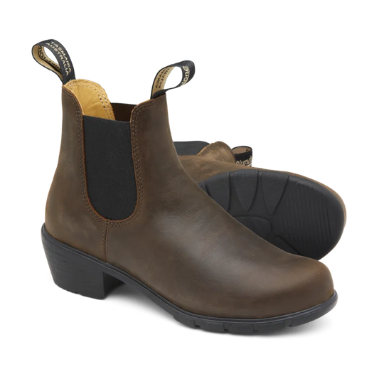 BLUNDSTONE - Boots Chelsea 1673 HEEL - Marron antique