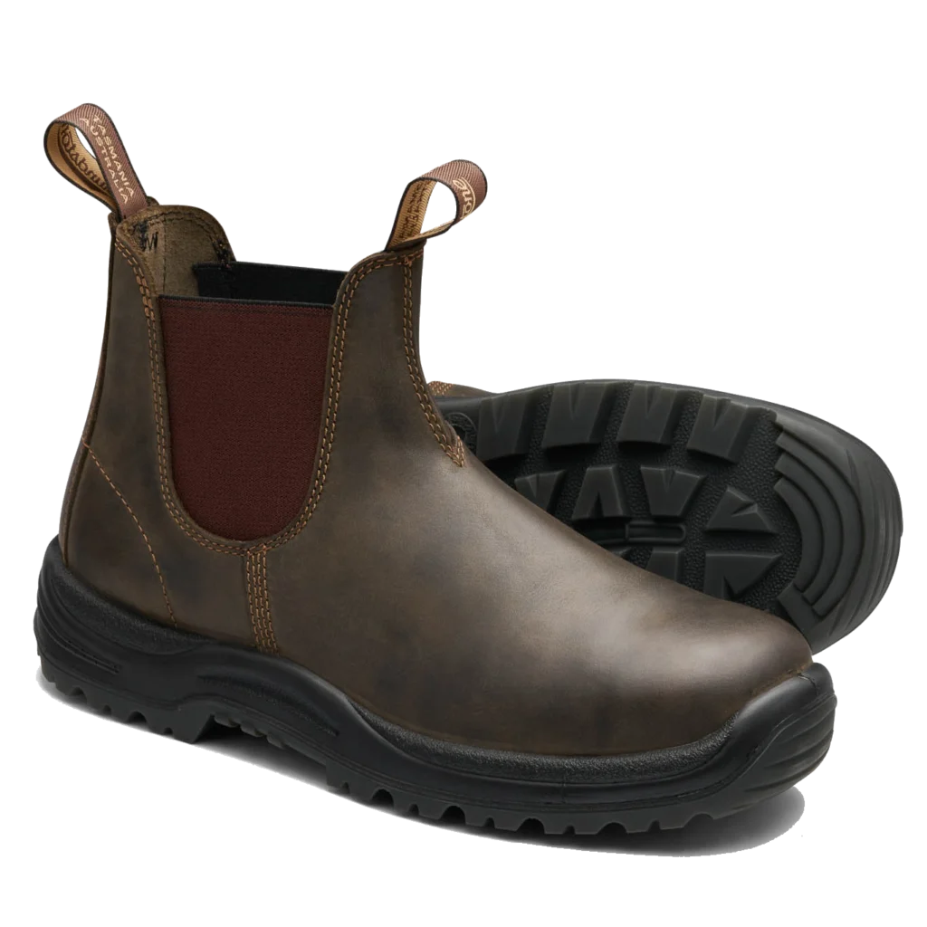 BLUNDSTONE - Boots de sécurité Chelsea 196 - Marron rustique