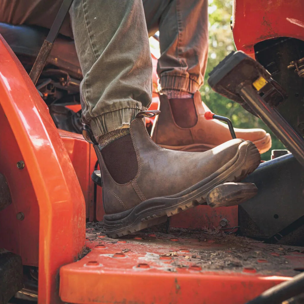 BLUNDSTONE - Boots de sécurité Chelsea 196 - Marron rustique