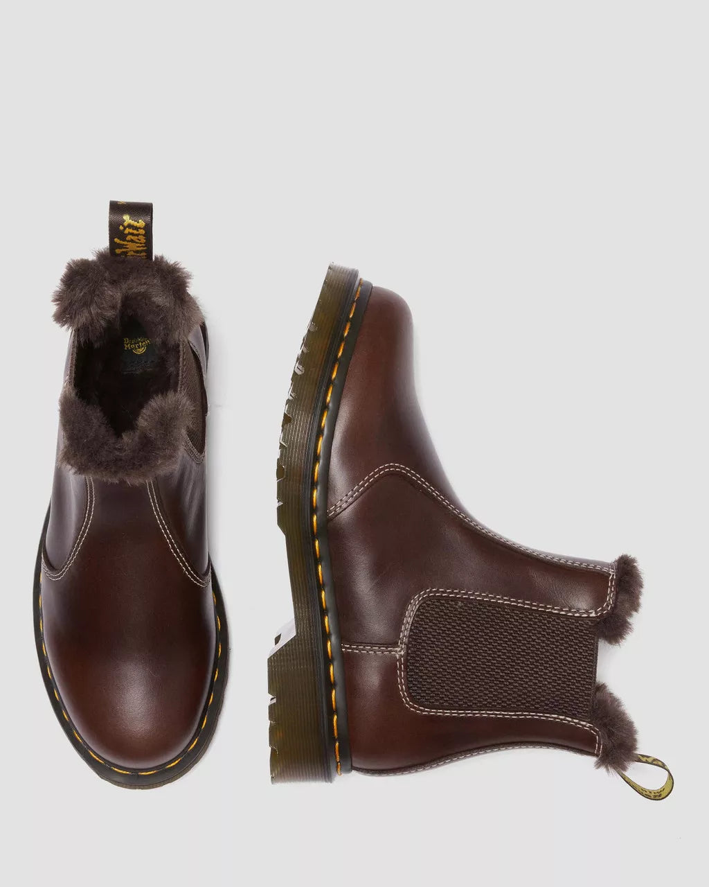 DR. MARTENS - Bottines fourrées 2976 LEONORE - Dark brown