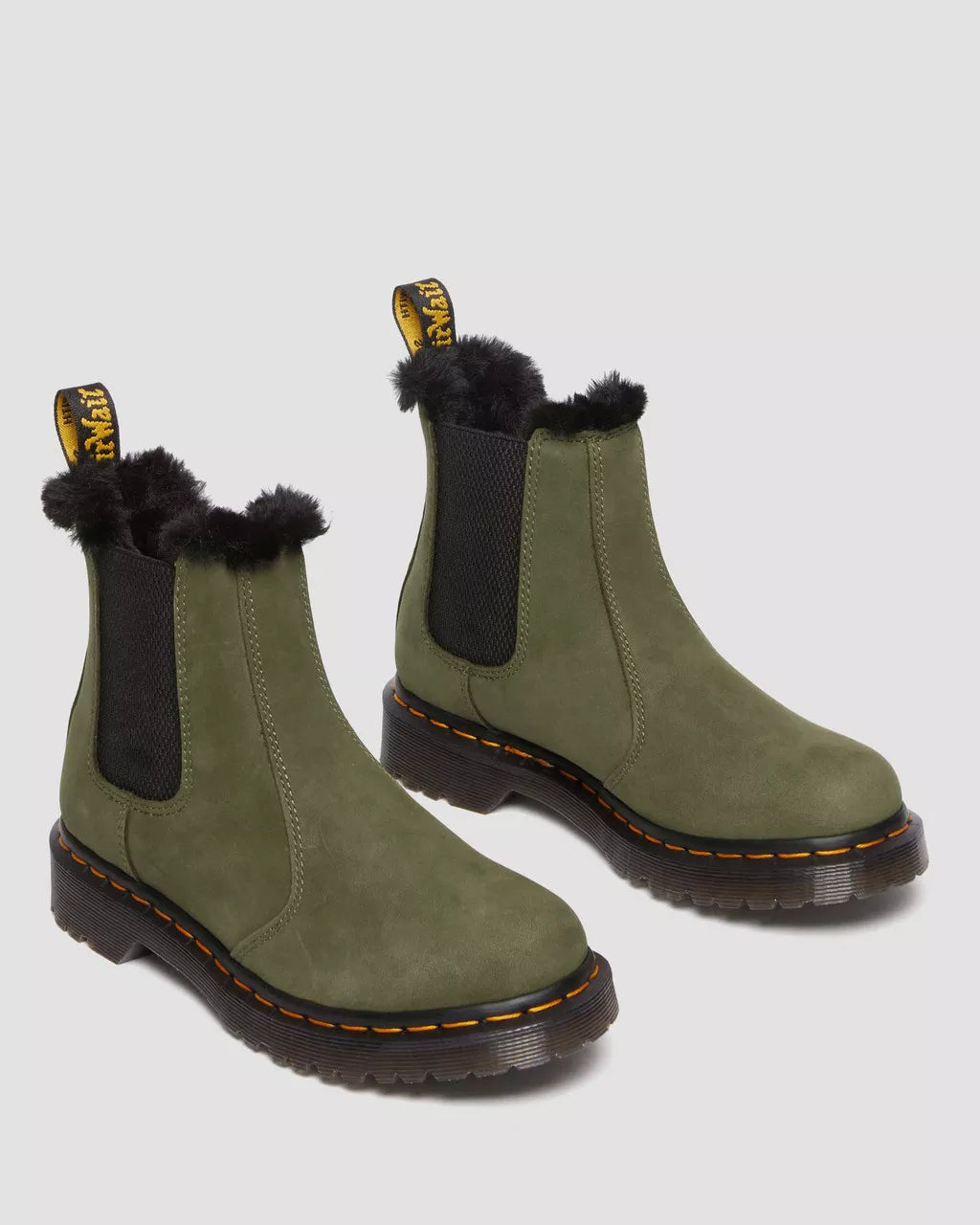 DR. MARTENS - Bottines fourées 2976 LEONORE - Olive