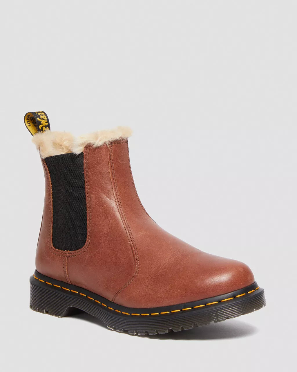 DR. MARTENS - Bottines fourées 2976 LEONORE - Camel