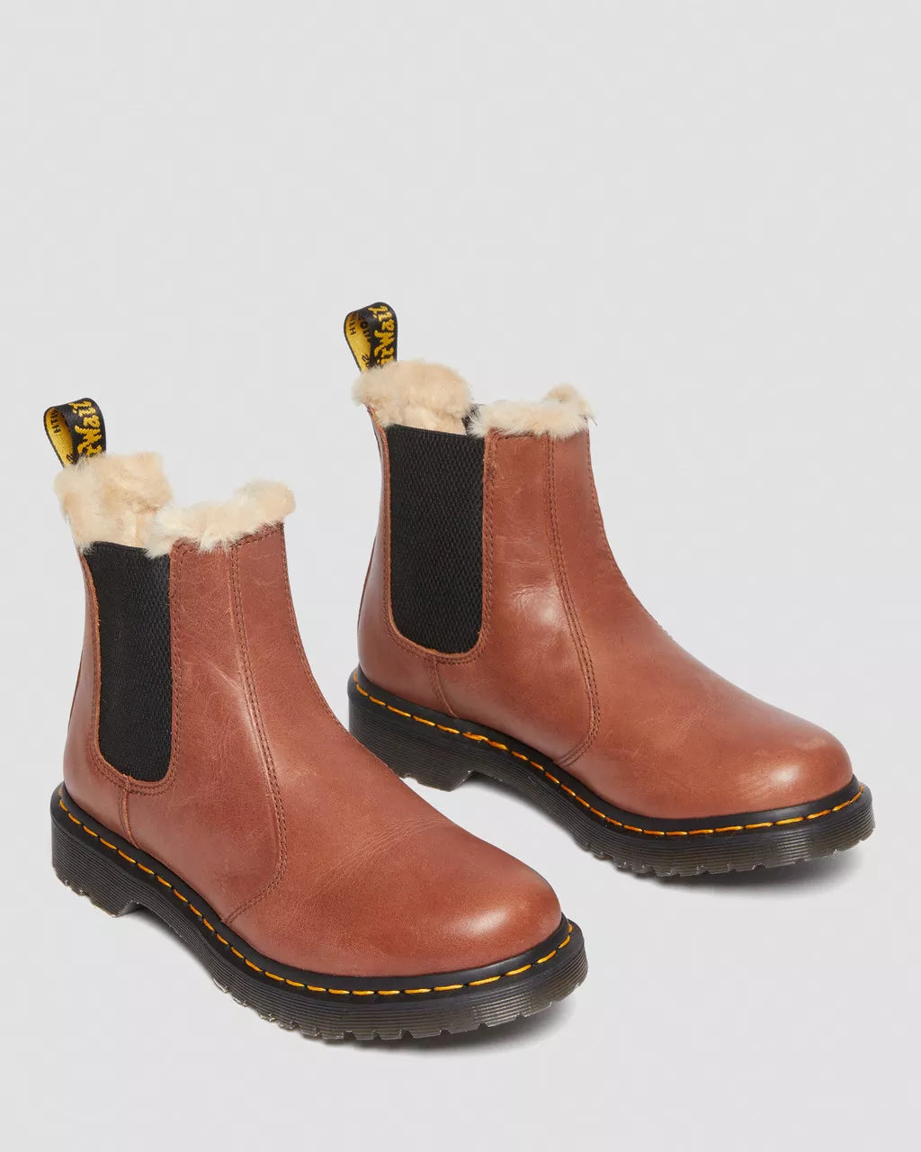 DR. MARTENS - Bottines fourées 2976 LEONORE - Camel