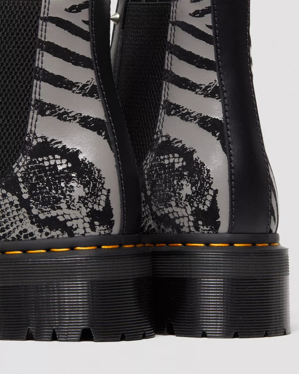 DR. MARTENS - Bottines 2976 QUAD ANIMAL - Noir/gris