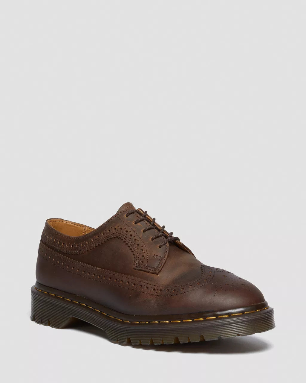 DR. MARTENS - Brogues 3989 MODERN Crazy Horse - Marron