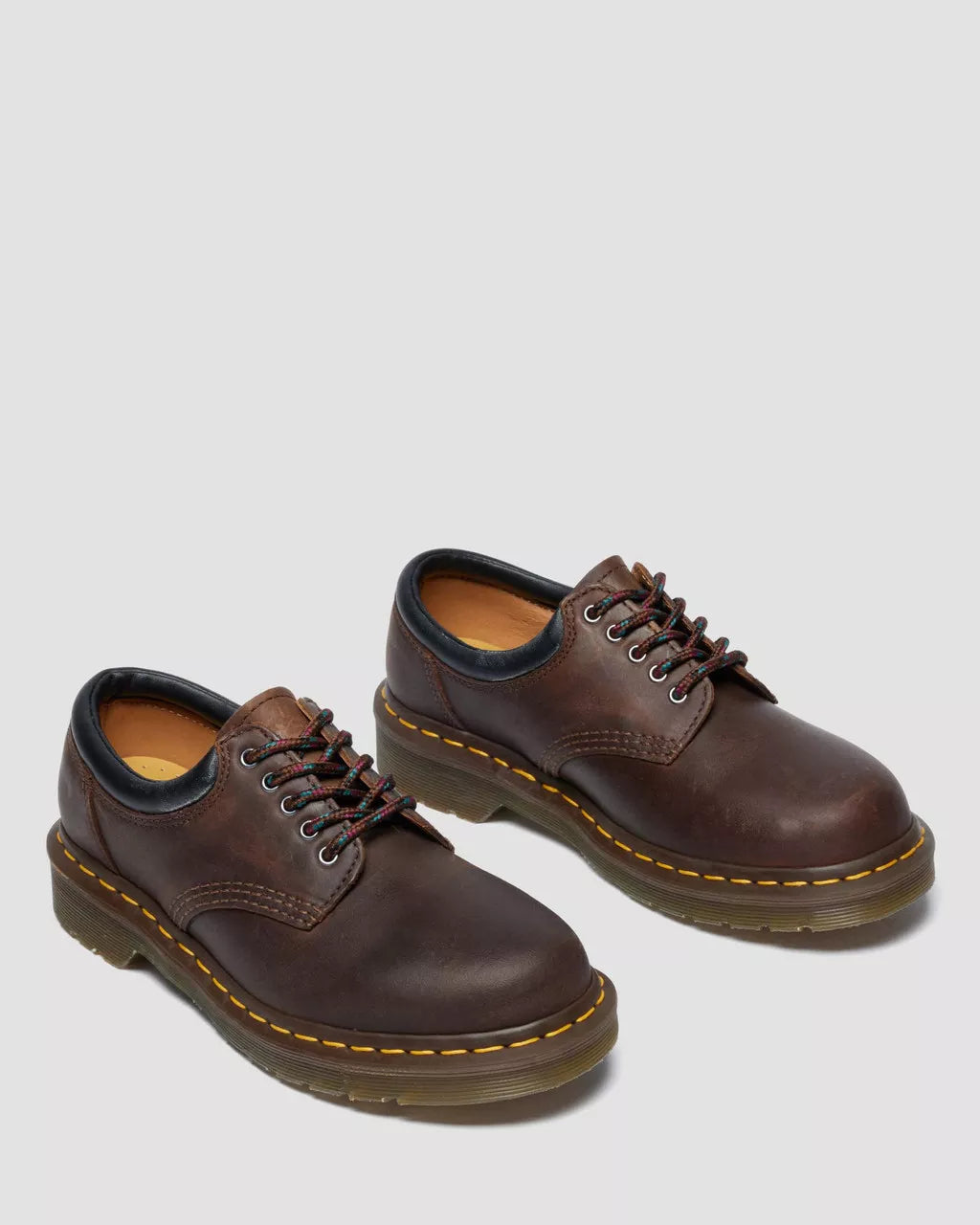 DR. MARTENS - Chaussures à lacets 8053 Z Gaucho Crazy Horse - Marron foncé