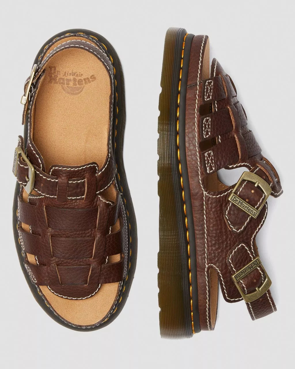 DR. MARTENS - Sandales de pêcheur 8092 ARC - Marron