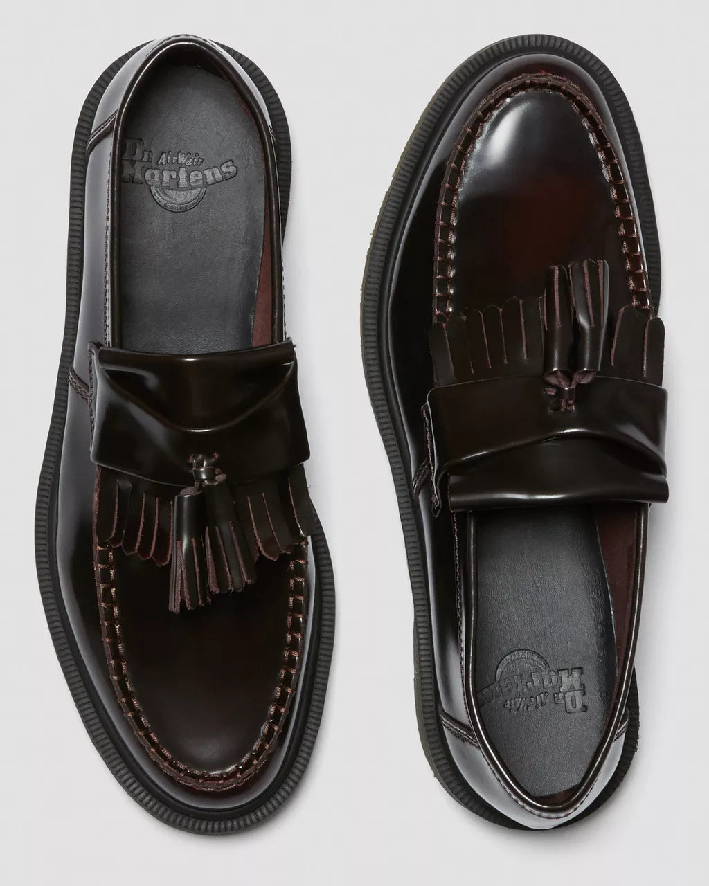 DR. MARTENS - Mocassins ADRIAN ARCADIA - Rouge cerise