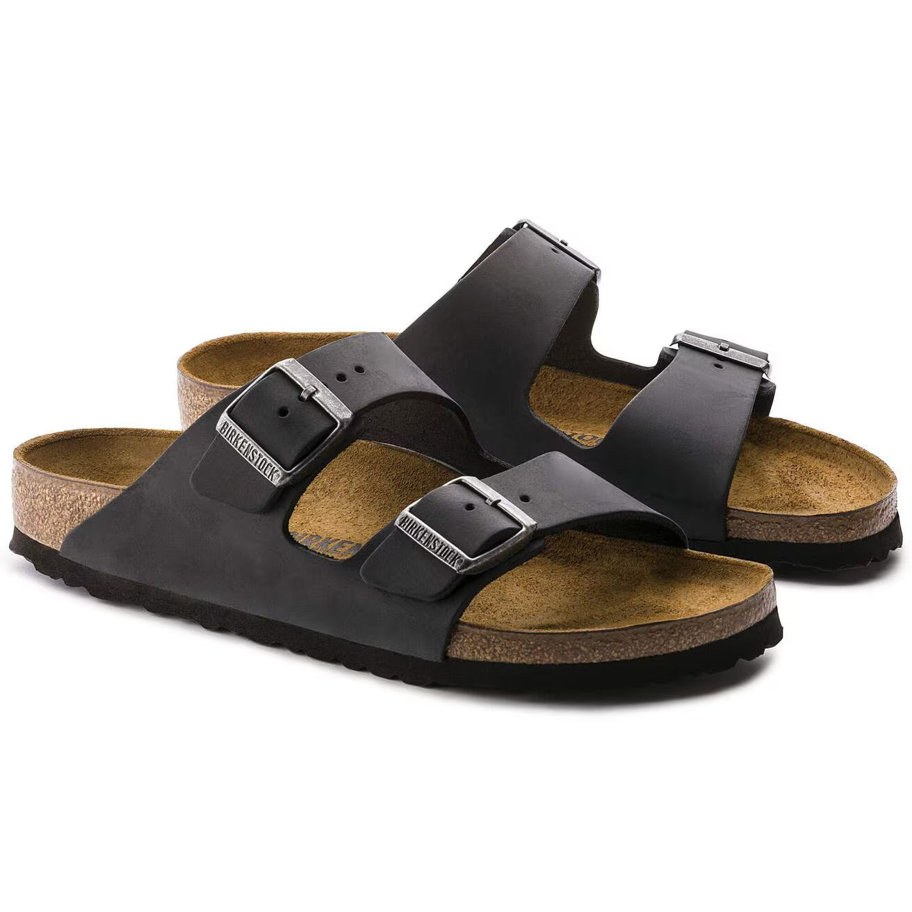 BIRKENSTOCK - Sandale ARIZONA - Cuir huilé - Noir
