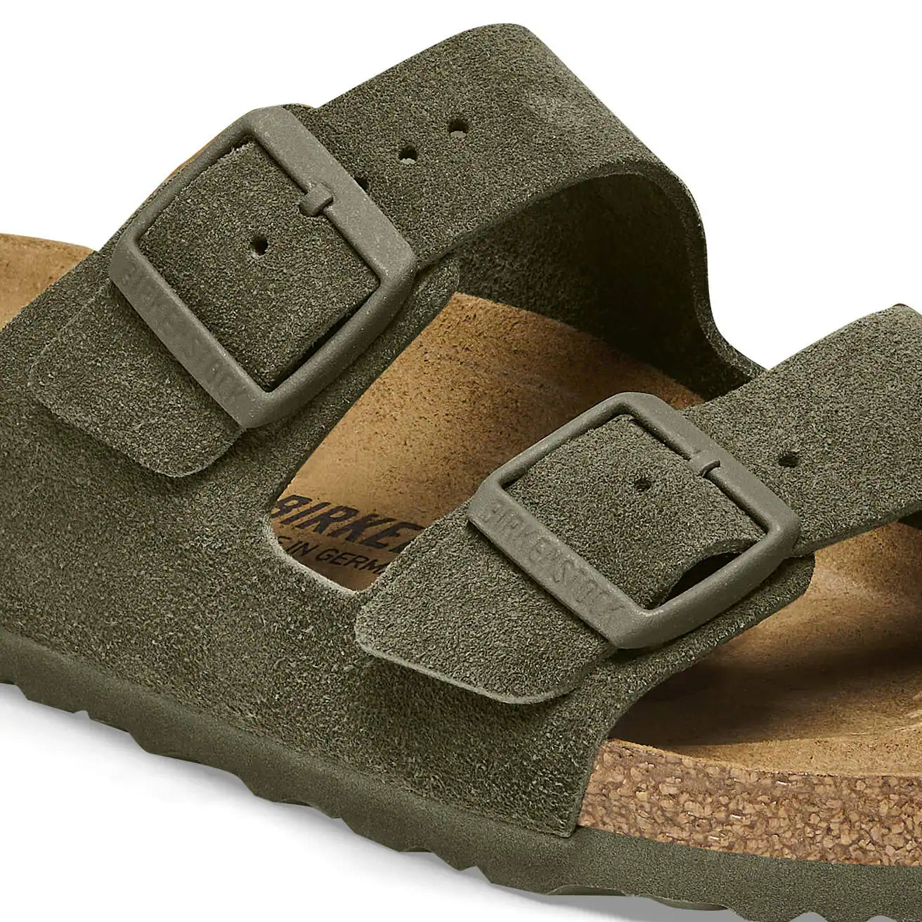 BIRKENSTOCK - Sandale ARIZONA - Suède - Lit de pied souple - Khaki