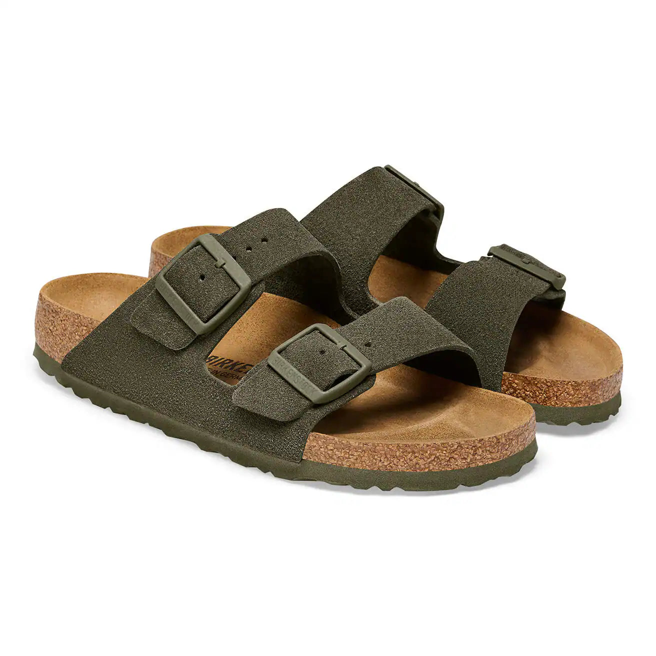 BIRKENSTOCK - Sandale ARIZONA - Suède - Lit de pied souple - Khaki