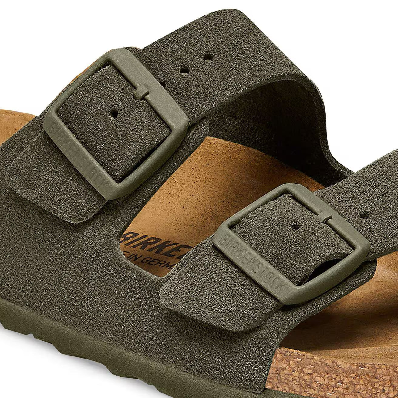 BIRKENSTOCK - Sandale ARIZONA - Suède - Lit de pied souple - Khaki