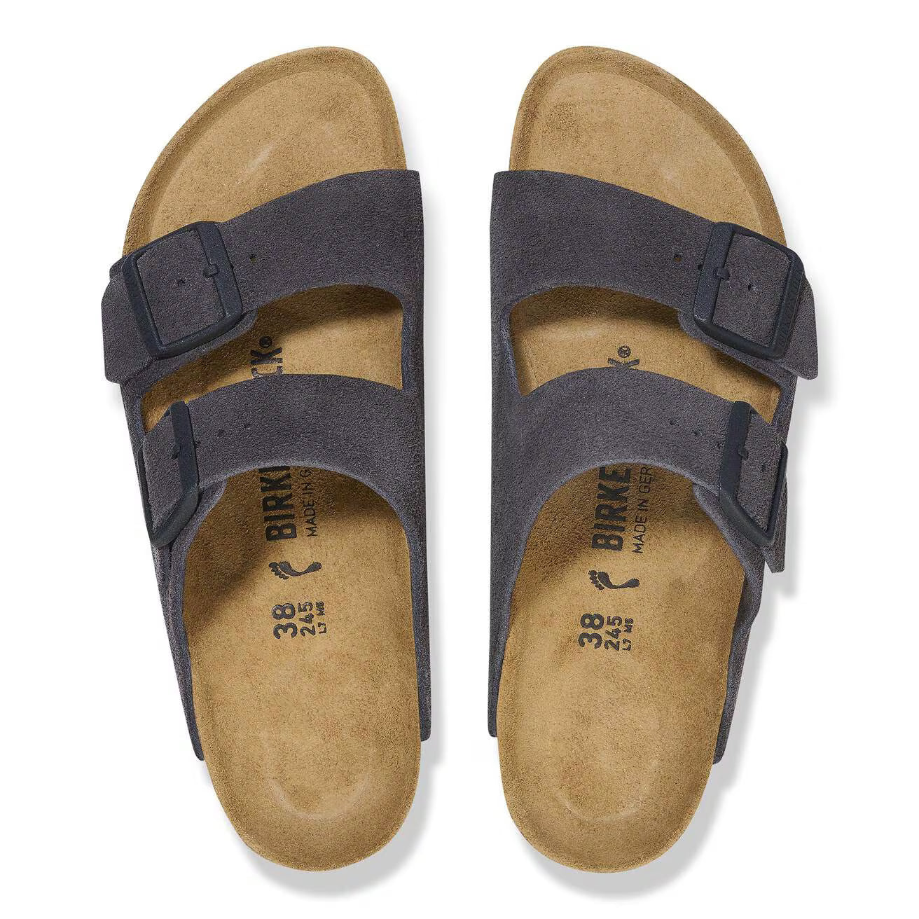 BIRKENSTOCK - Sandale ARIZONA - Suède - Lit de pied souple - Velvet grey