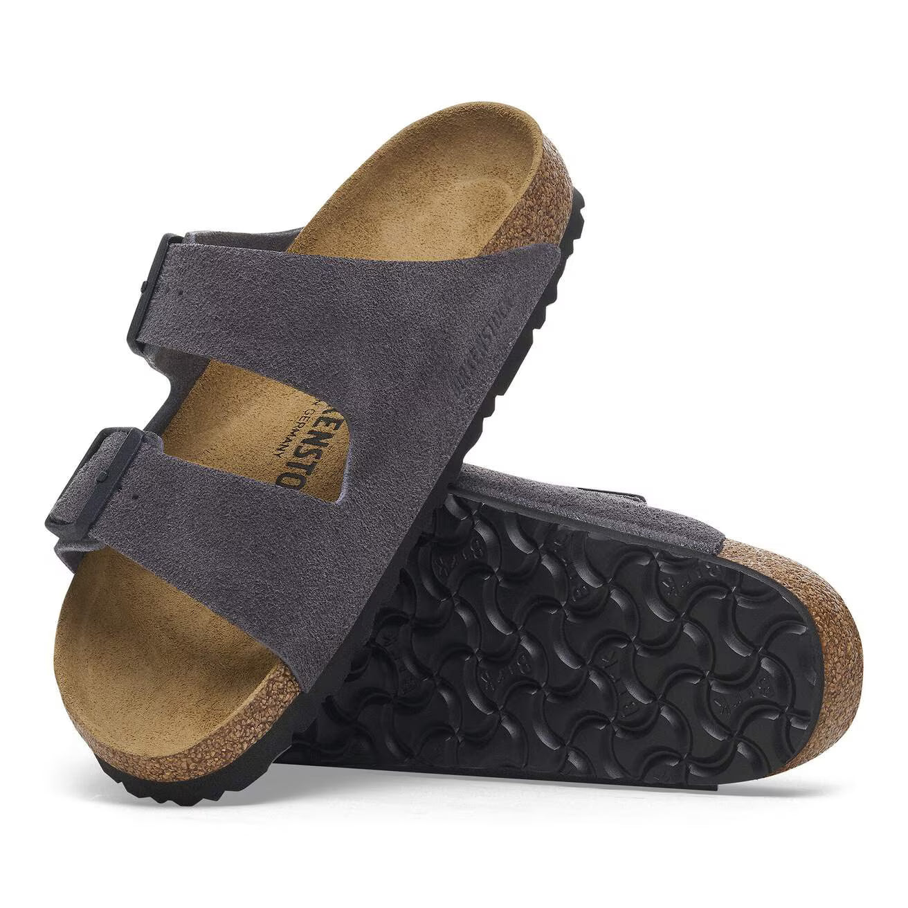 BIRKENSTOCK - Sandale ARIZONA - Suède - Lit de pied souple - Velvet grey