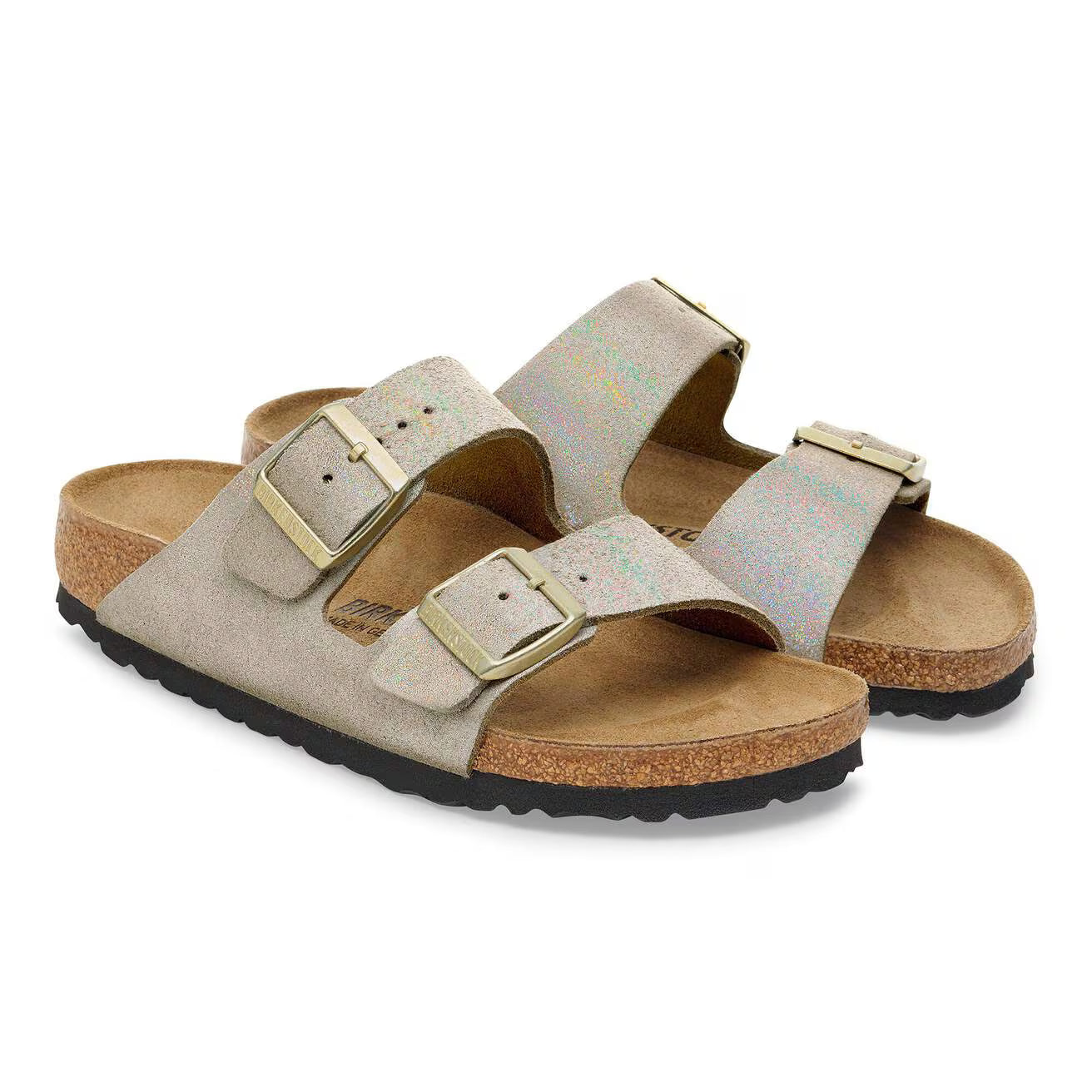 BIRKENSTOCK - Sandale ARIZONA - Suède - Shimmering taupe